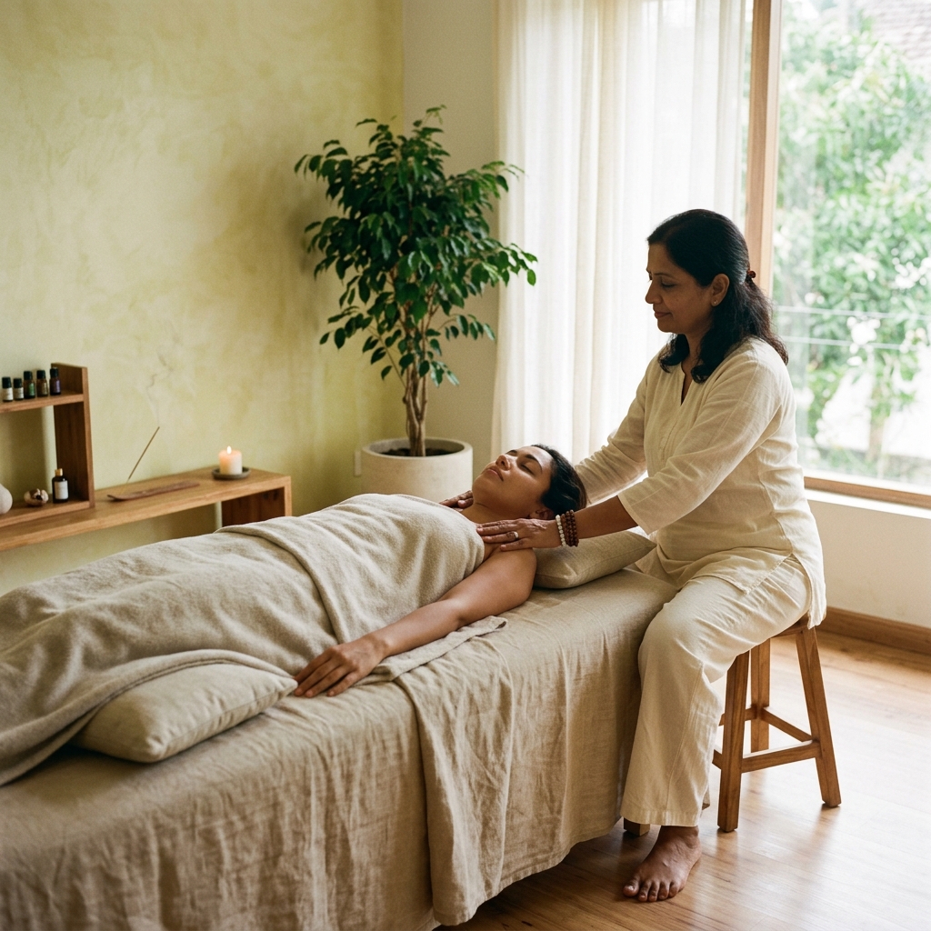 Grounding energy healing session